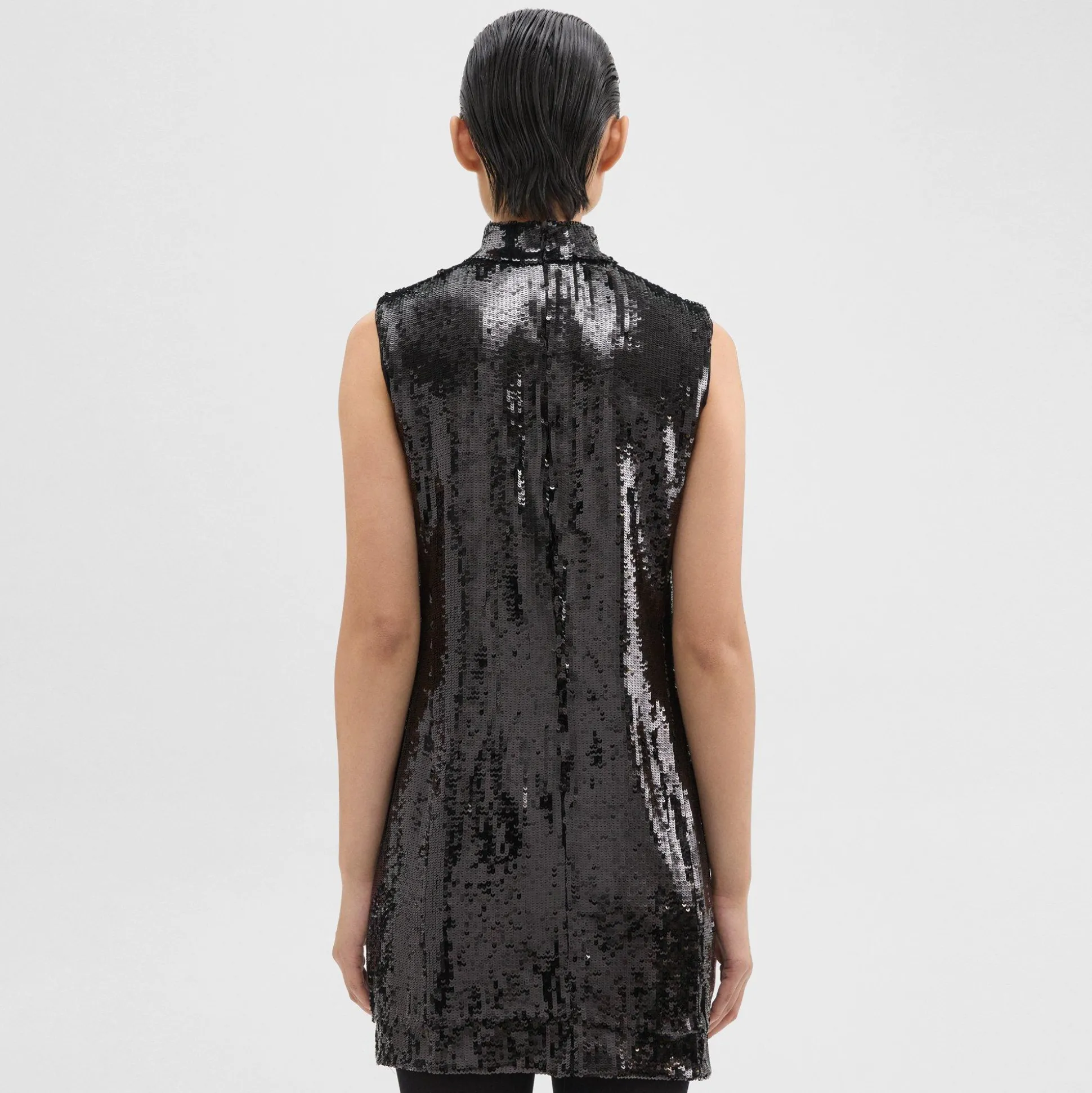 Theory Shift Dress In Recycled Sequins-Women Dresses