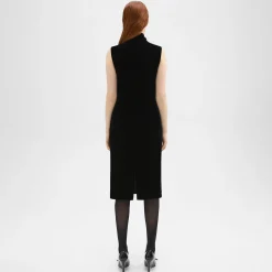 Theory Shift Dress In Stretch Velvet-Women Dresses