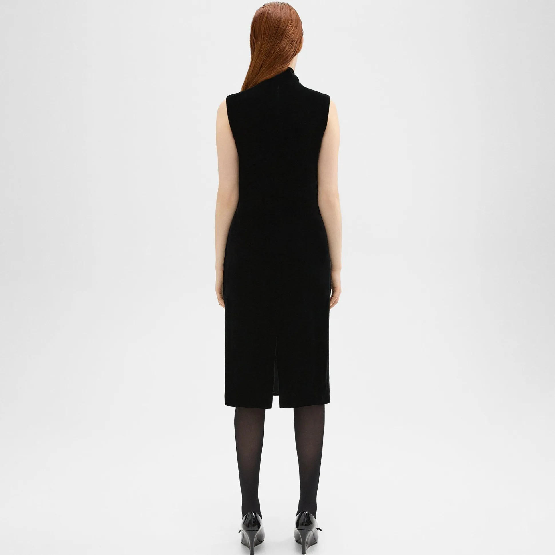 Theory Shift Dress In Stretch Velvet-Women Dresses