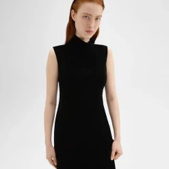 Theory Shift Dress In Stretch Velvet-Women Dresses