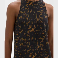 Theory Shift Dress In Tortoiseshell Printed Crepe-Women Dresses