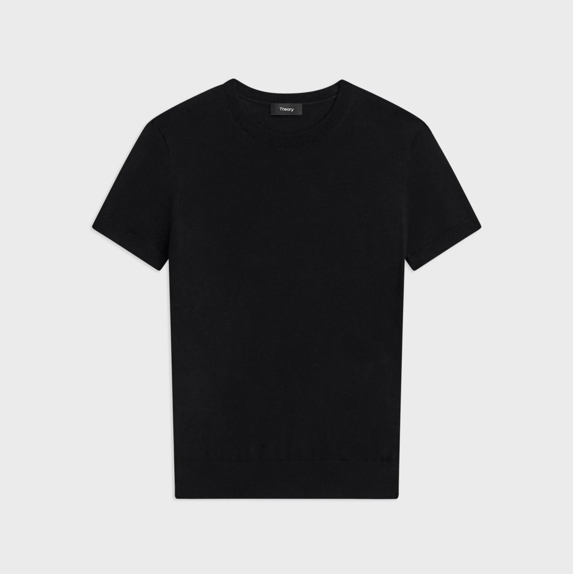Theory Short-Sleeve Sweater In Regal Wool-Women T-Shirts|Sweaters + Cardigans