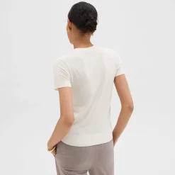 Theory Short-Sleeve Sweater In Regal Wool-Women Tops|T-Shirts