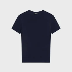 Theory Short-Sleeve Sweater In Regal Wool-Women Tops|T-Shirts