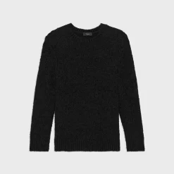 Theory Shrunken Crewneck Sweater In Feather Cotton-Blend-Women Sweaters + Cardigans