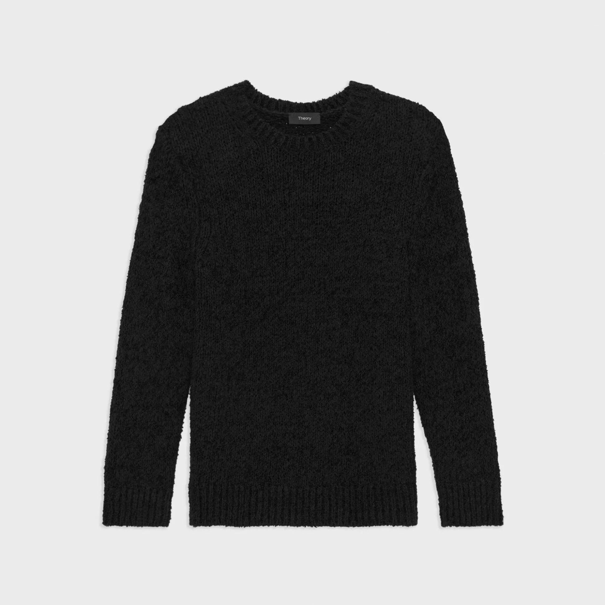 Theory Shrunken Crewneck Sweater In Feather Cotton-Blend-Women Sweaters + Cardigans
