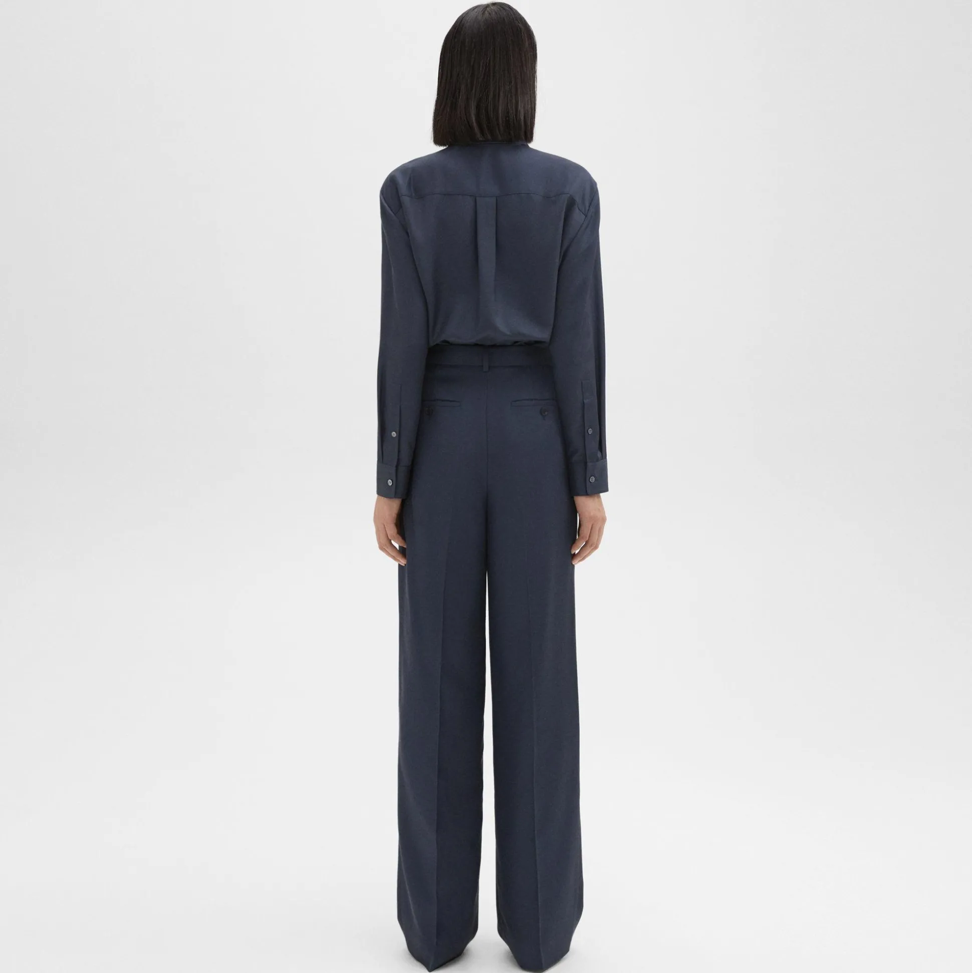 Theory Single-Pleat Pant In Viscose Twill-Women Suits|Pants