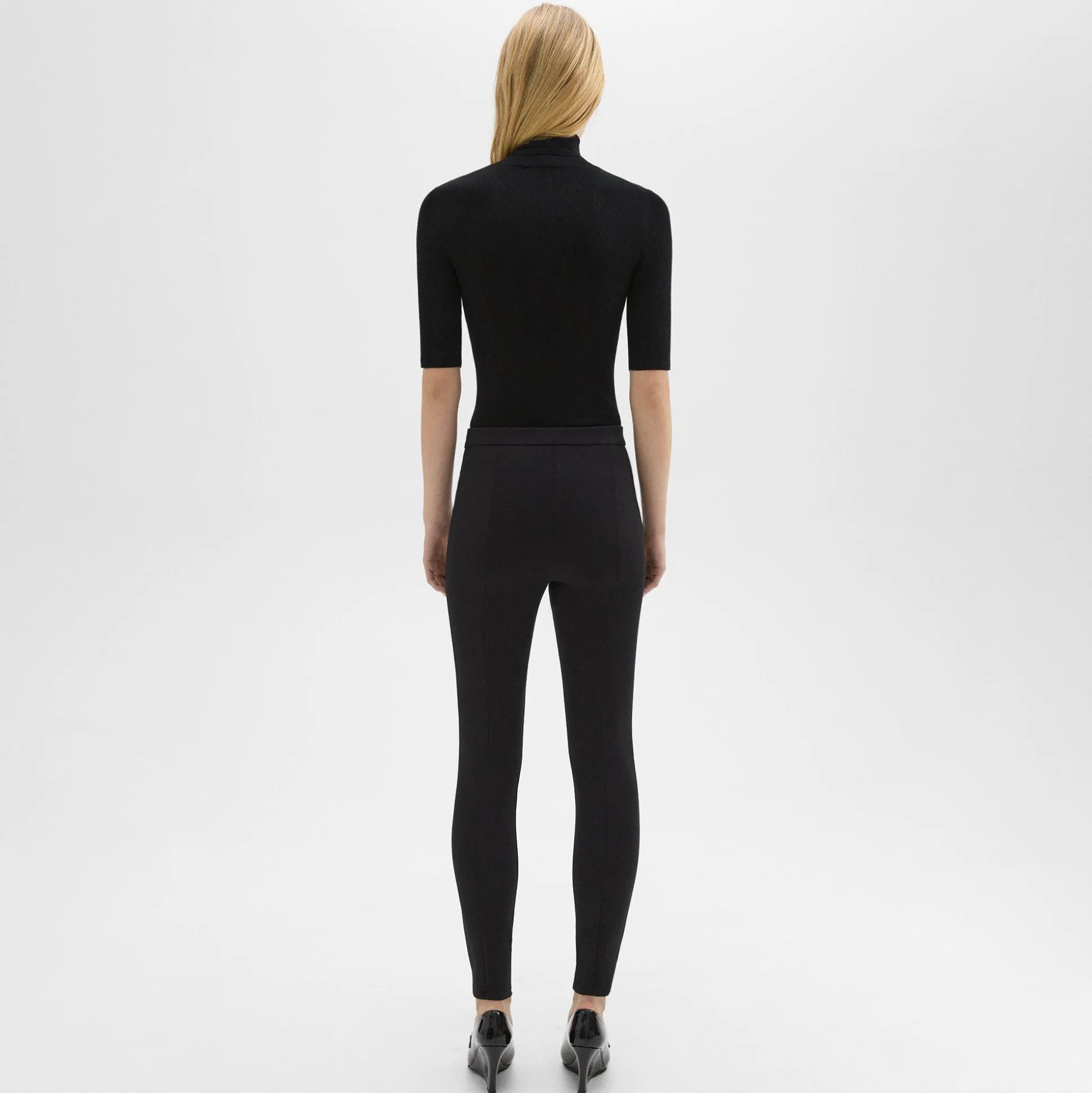 Theory Skinny Pant In Compact Knit Jersey-Women Pants