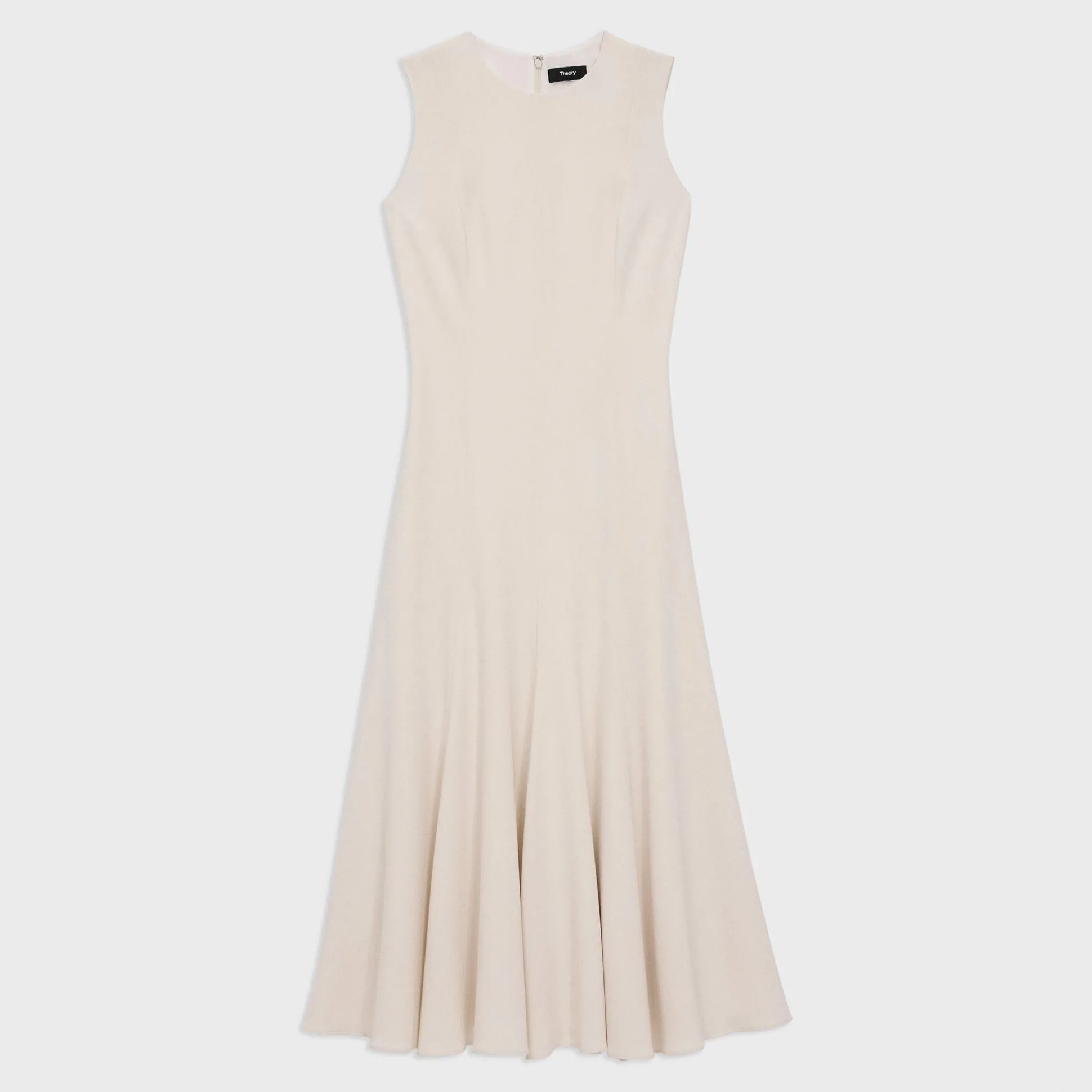Theory Sleeveless Fit-And-Flare Dress In Admiral Crepe-Women Dresses