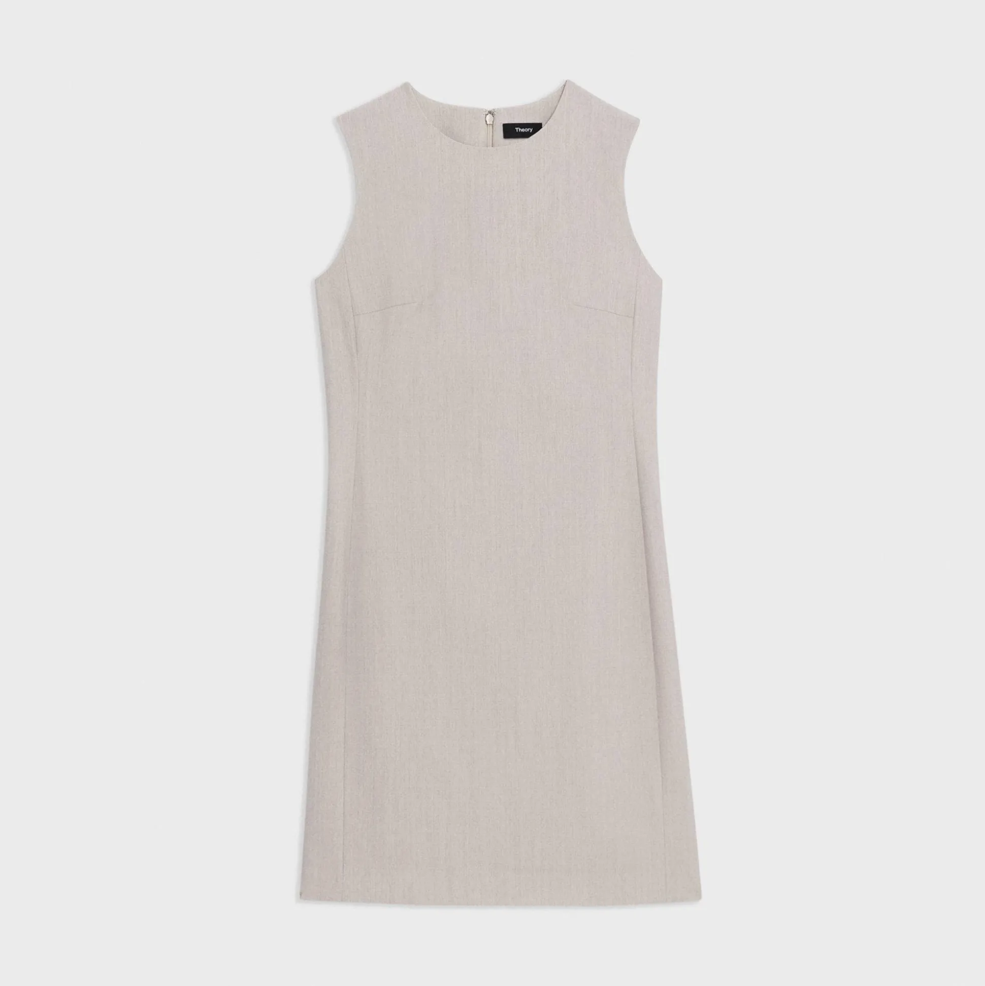 Theory Sleeveless Fitted Dress In Good Wool-Women Dresses