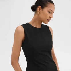 Theory Sleeveless Fitted Dress In Good Wool-Women Suits|Dresses
