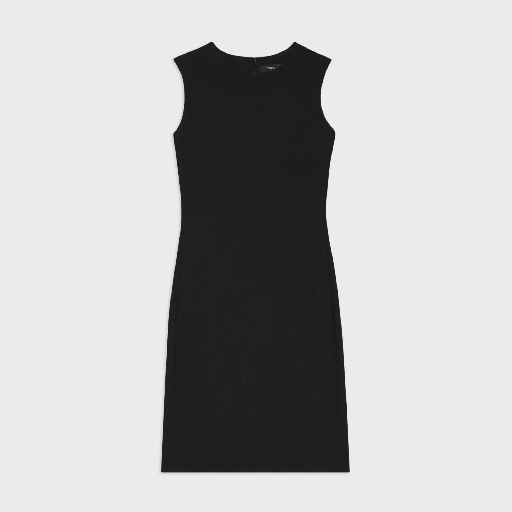 Theory Sleeveless Fitted Dress In Good Wool-Women Suits|Dresses