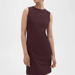 Theory Sleeveless Fitted Dress In Good Wool-Women Suits|Dresses
