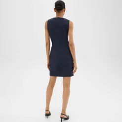 Theory Sleeveless Fitted Dress In Good Wool-Women Suits|Dresses
