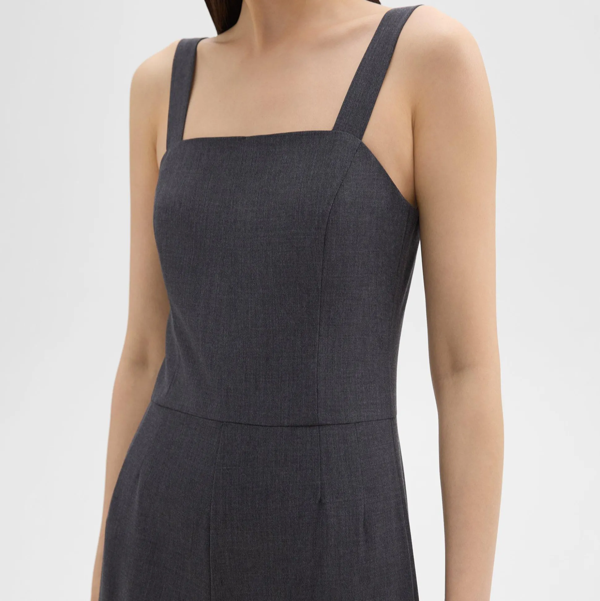 Theory Sleeveless Jumpsuit In Good Wool-Women Suits|Pants