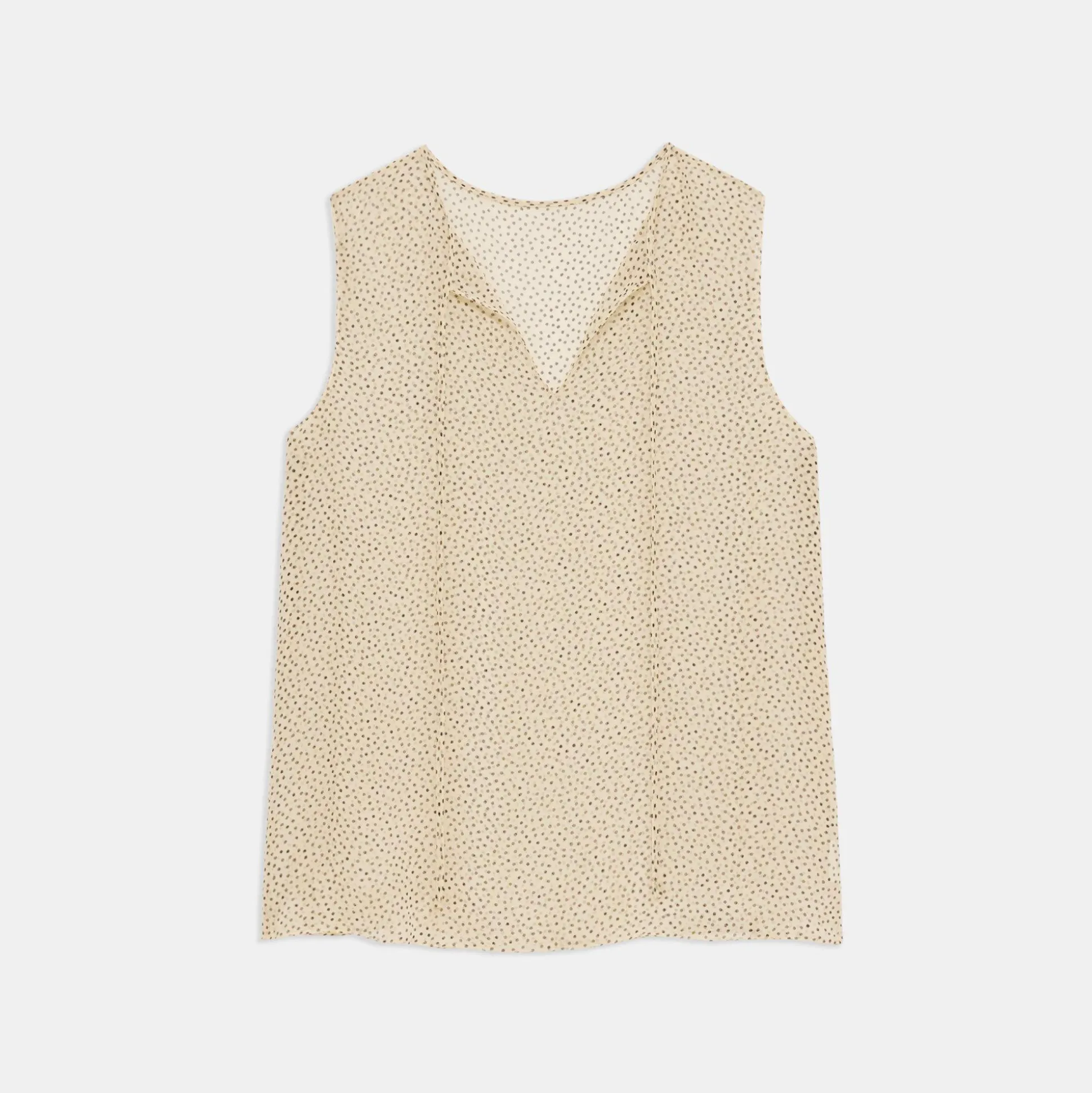 Theory Sleeveless Tie Neck Top In Silk Chiffon-Women Tops