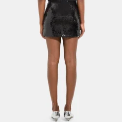 Theory Slice Mini Skirt In Recycled Sequins-Women Skirts