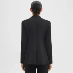 Theory Slim Blazer In Double Weave-Women Suits|Blazers + Jackets