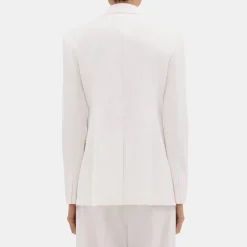 Theory Slim Blazer In Sleek Flannel-Women Suits|Blazers + Jackets