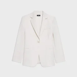 Theory Slim Blazer In Sleek Flannel-Women Suits|Blazers + Jackets