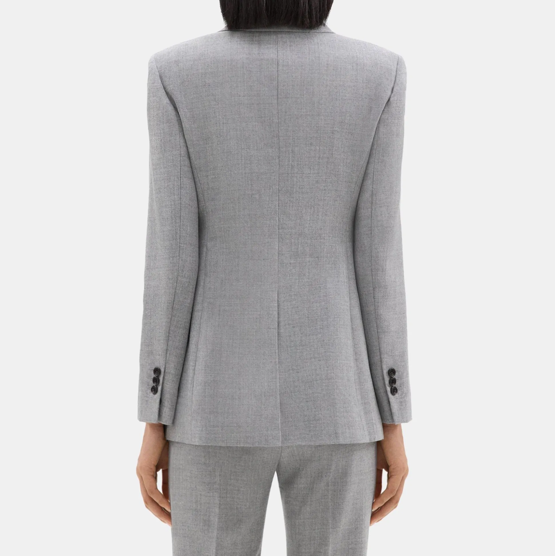 Theory Slim Blazer In Sleek Flannel-Women Suits|Blazers + Jackets