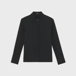 Theory Slim Shirt In Crepe-Women Tops