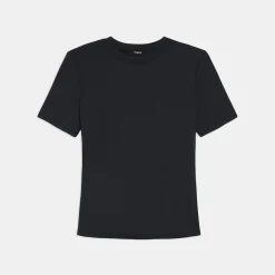 Theory Slim Tee In Stretch Nylon-Women T-Shirts