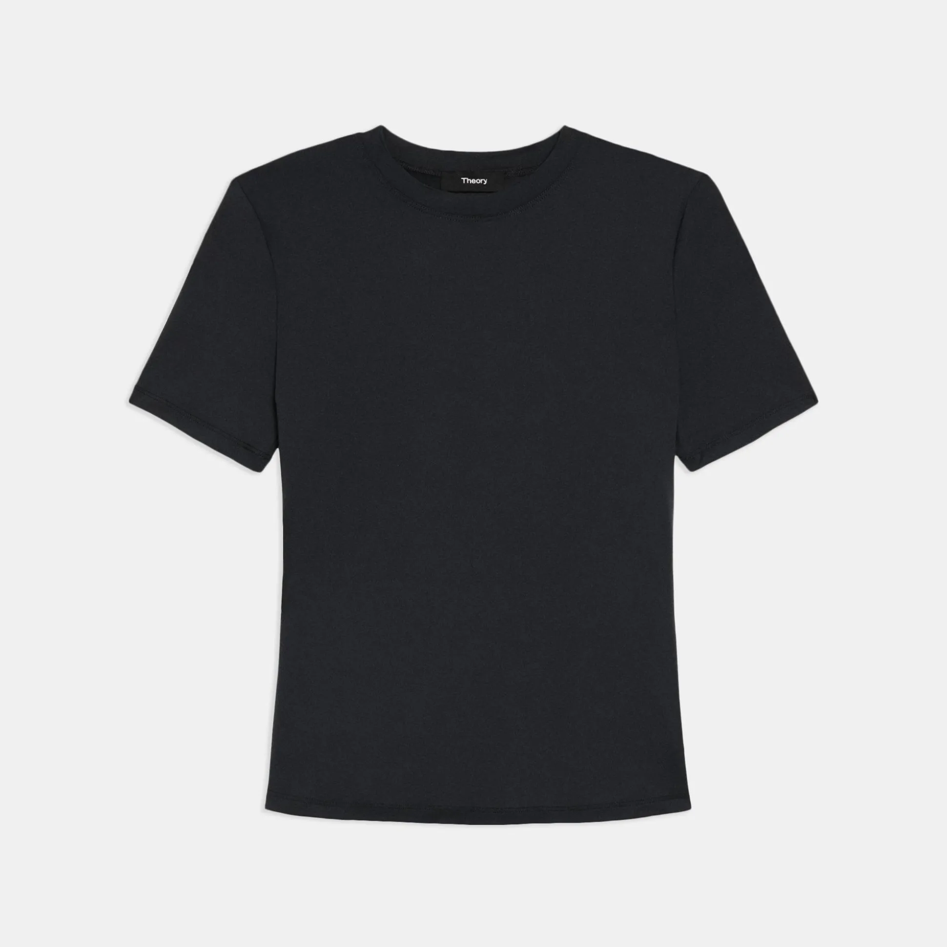 Theory Slim Tee In Stretch Nylon-Women T-Shirts
