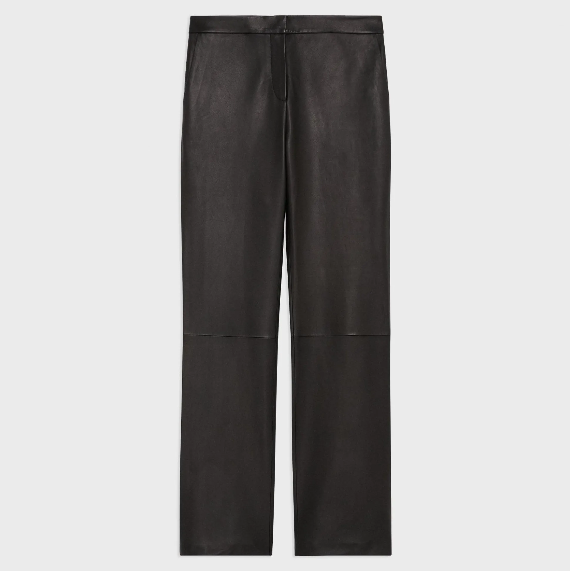 Theory Slim-Straight Pant In Leather-Women Pants