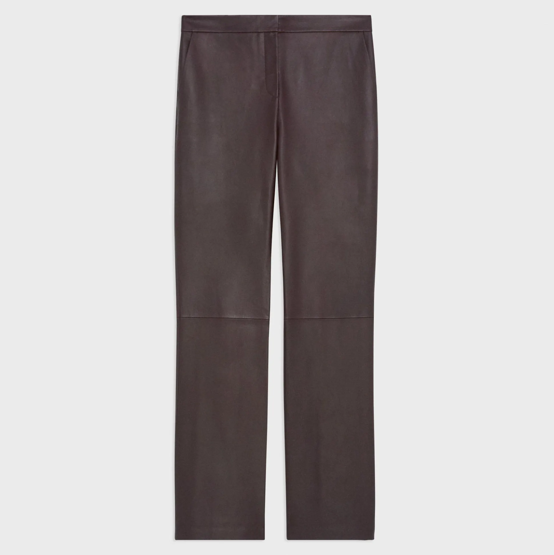 Theory Slim-Straight Pant In Leather-Women Pants