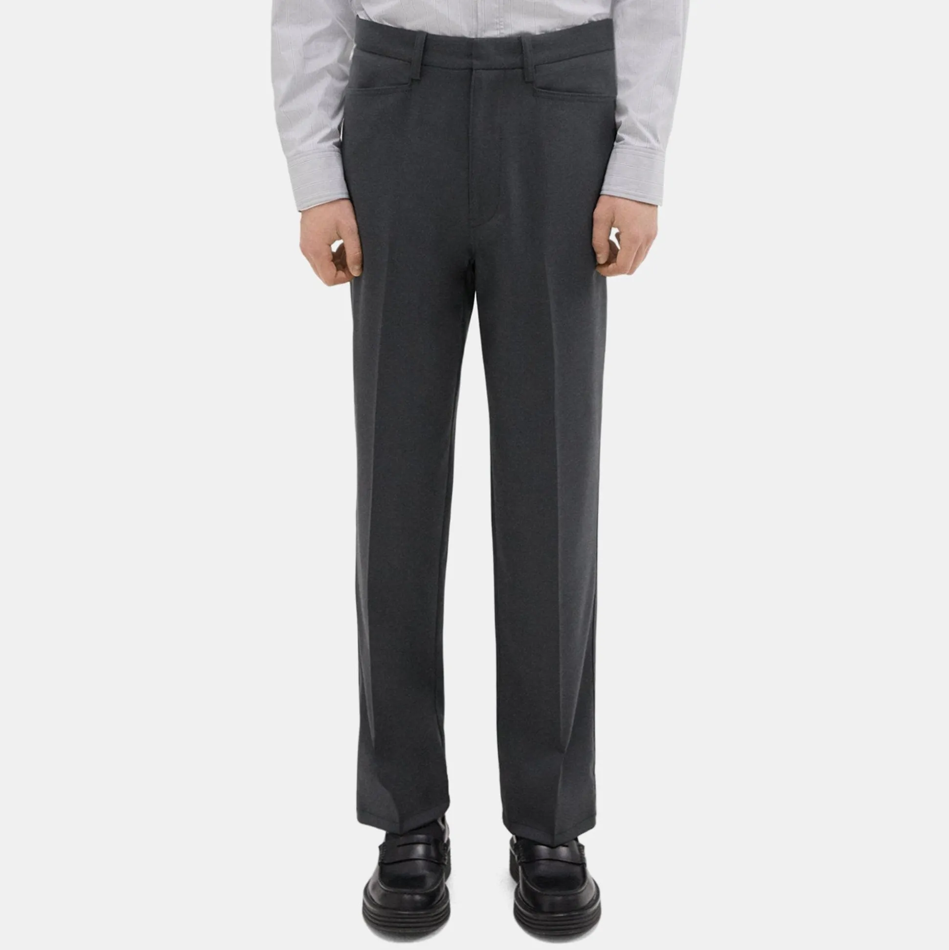 Theory Slim-Straight Wool Gabardine Pant-Men Pants