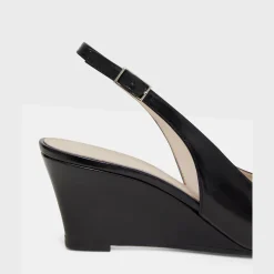 Theory Slingback Wedge In Leather-Women Shoes