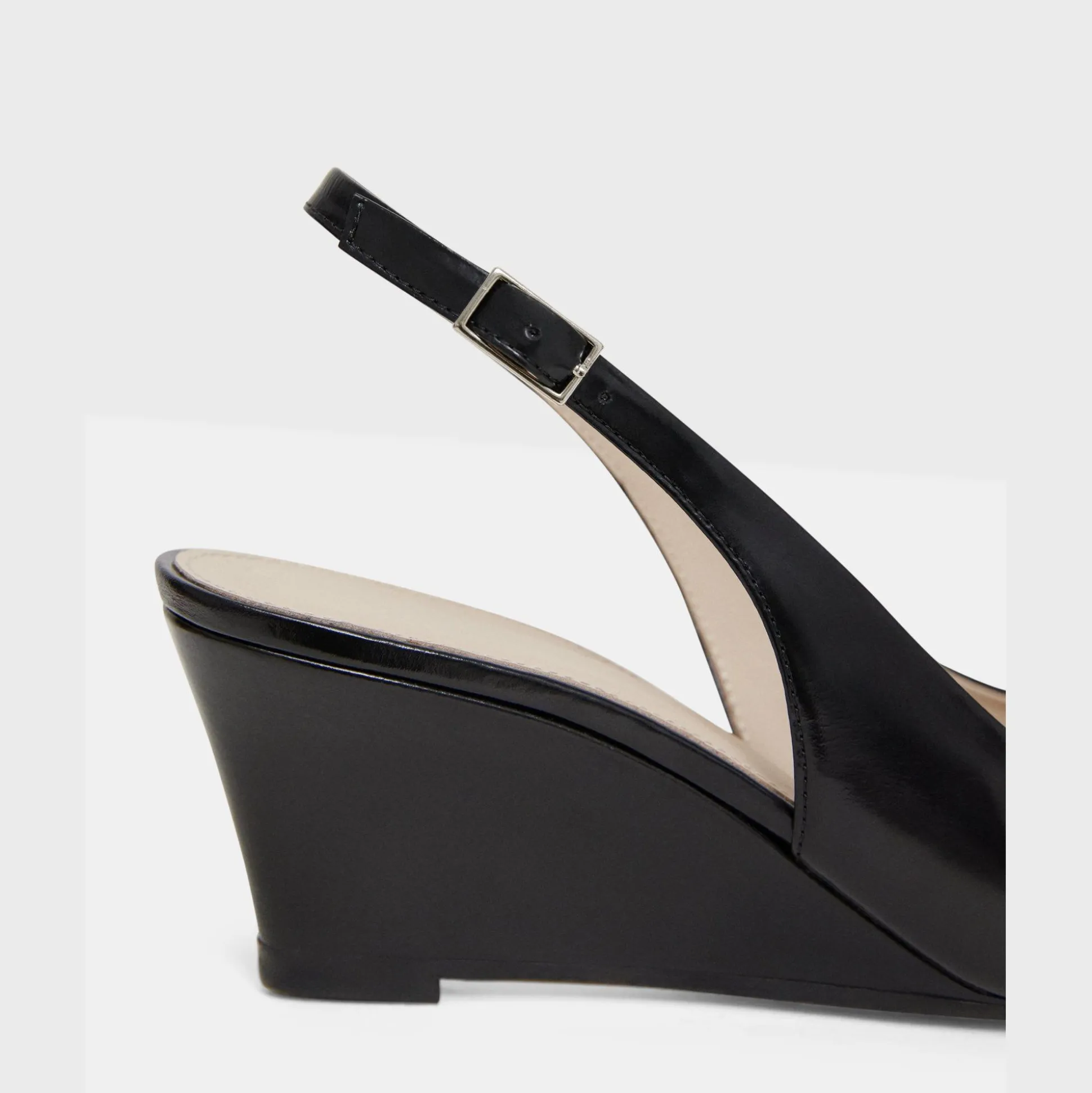 Theory Slingback Wedge In Leather-Women Shoes