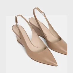 Theory Slingback Wedge In Leather-Women Shoes