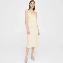 Theory Slip Skirt In Satin-Women Skirts