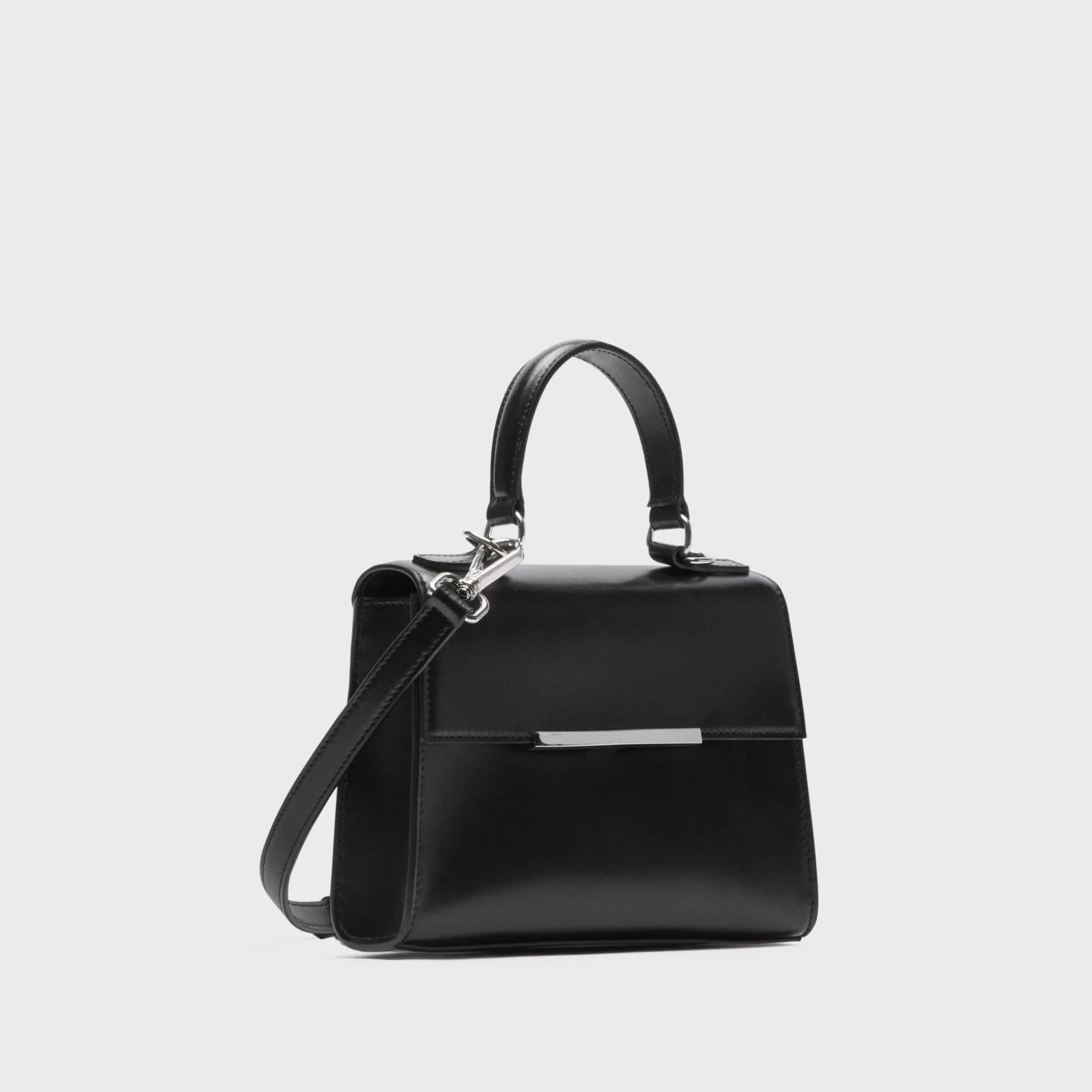 Theory Small Top Handle Bag In Leather-Women Bags