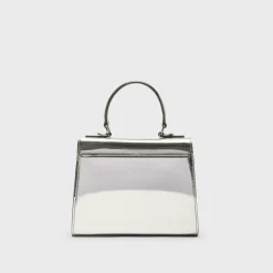 Theory Small Top Handle Bag In Metallic Leather-Women Bags