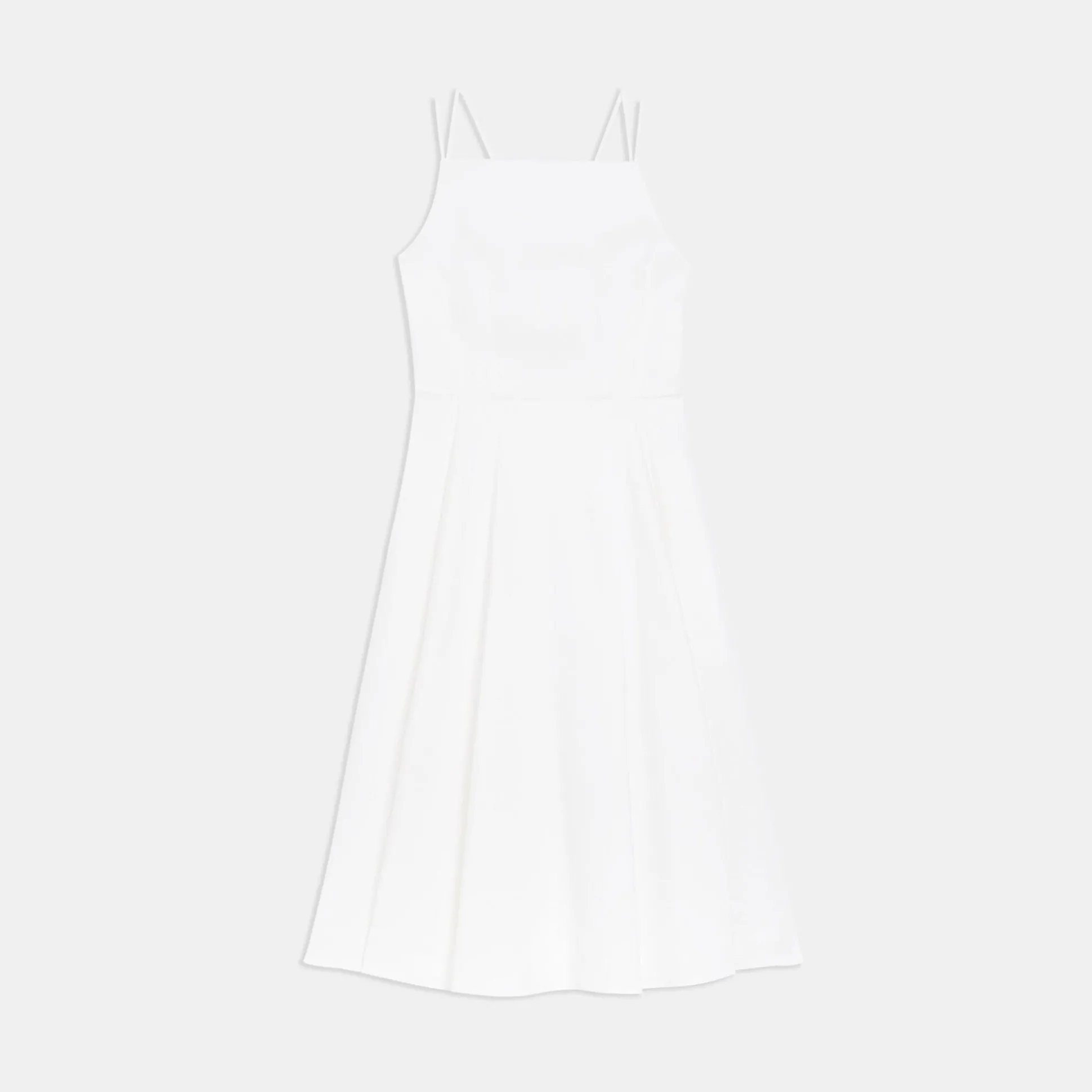 Theory Square Neck Dress In Good Linen-Women Dresses