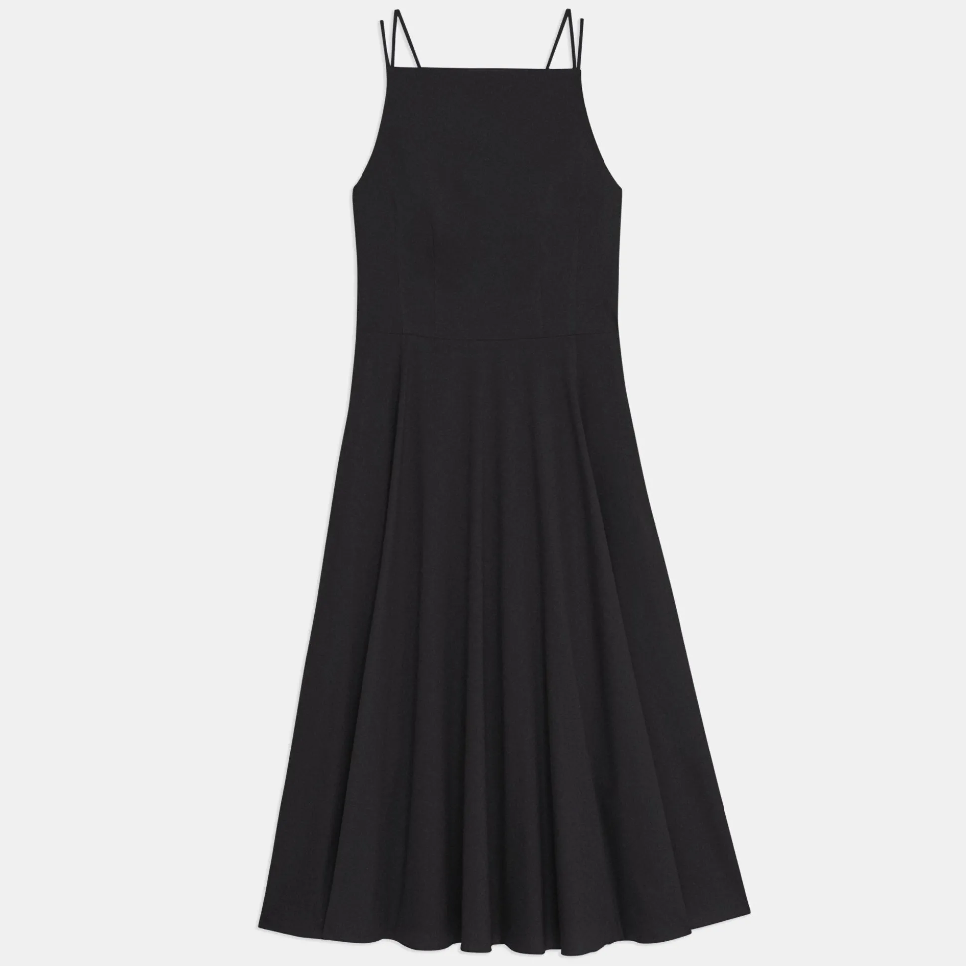 Theory Square Neck Dress In Good Linen-Women Dresses