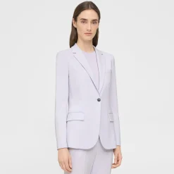 Theory Staple Blazer In Admiral Crepe-Women Blazers + Jackets