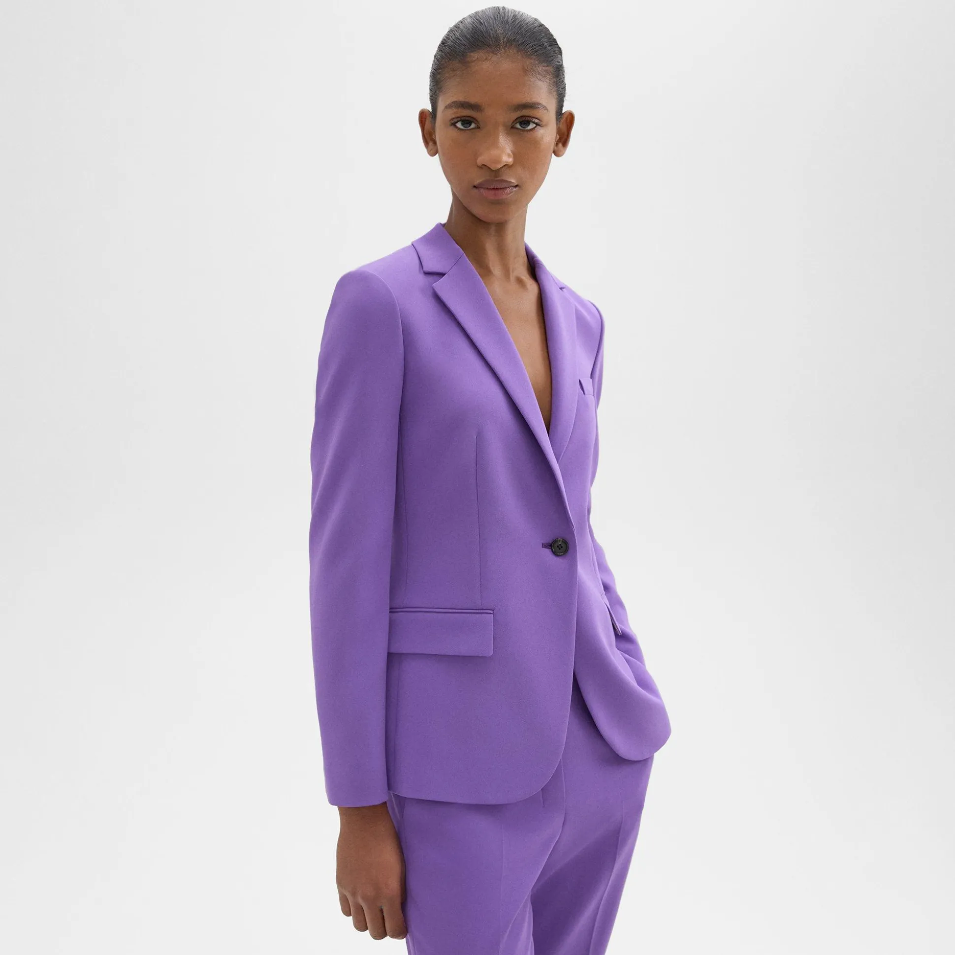 Theory Staple Blazer In Admiral Crepe-Women Suits|Blazers + Jackets