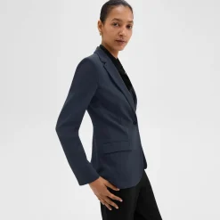 Theory Staple Blazer In Admiral Crepe-Women Suits|Blazers + Jackets