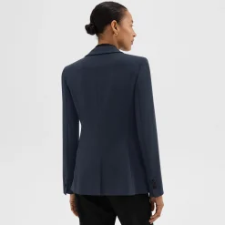 Theory Staple Blazer In Admiral Crepe-Women Suits|Blazers + Jackets