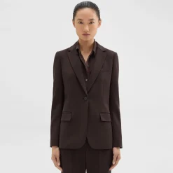 Theory Staple Blazer In Admiral Crepe-Women Suits|Blazers + Jackets
