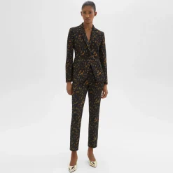 Theory Staple Blazer In Tortoiseshell Printed Crepe-Women Suits|Blazers + Jackets
