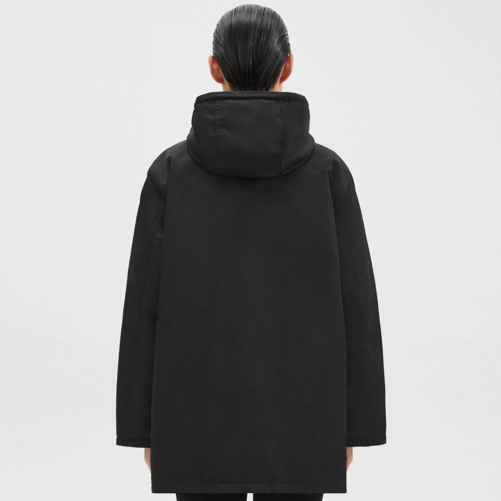Theory Straight Parka In Recycled Nylon-Women Outerwear