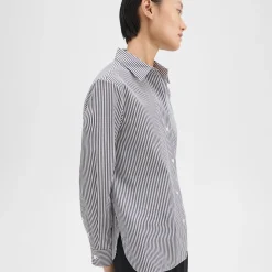 Theory Straight Shirt In Cotton-Women Tops