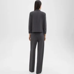 Theory Straight-Leg Pant In Good Wool-Women Pants