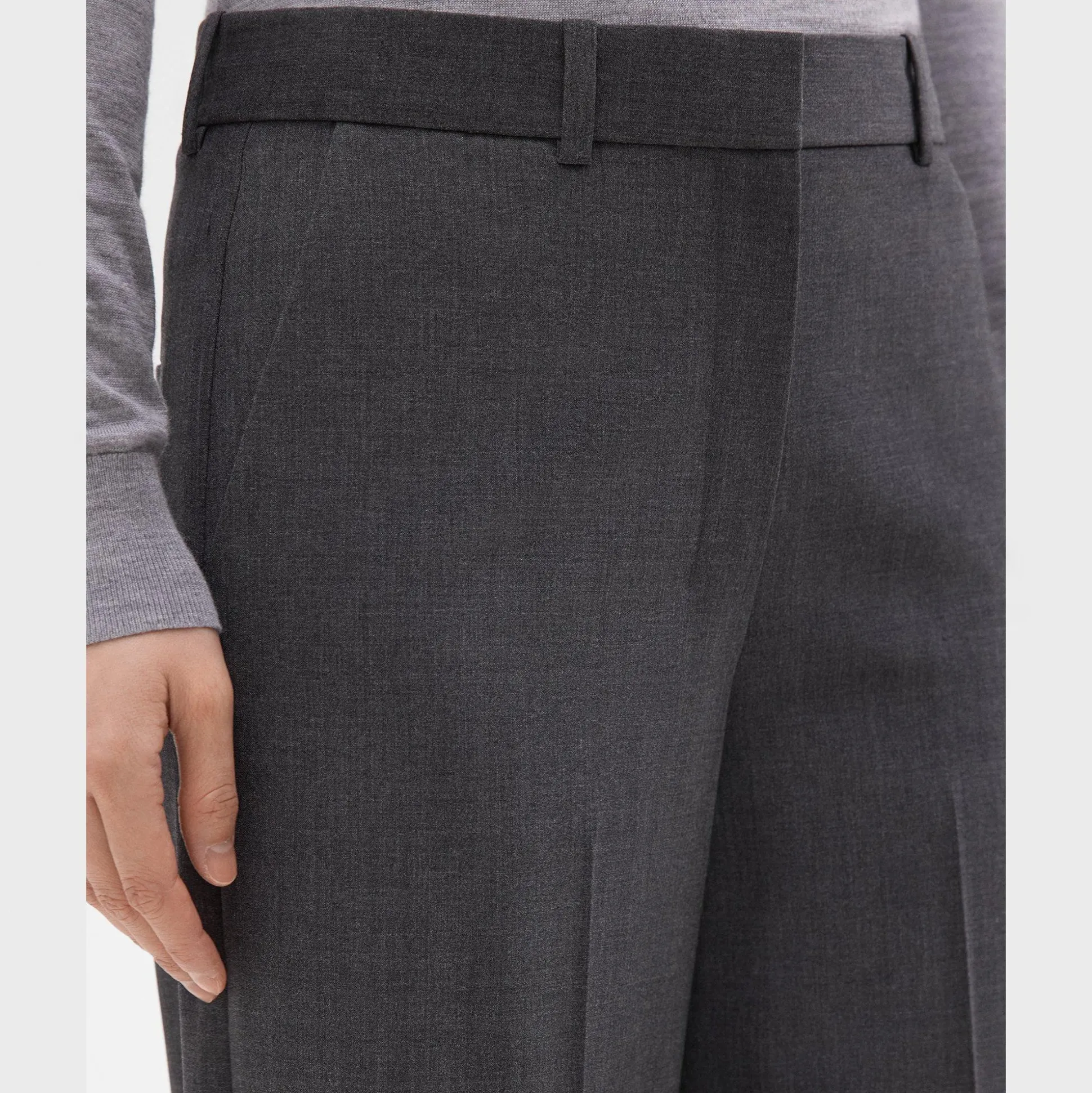 Theory Straight-Leg Pant In Good Wool-Women Pants