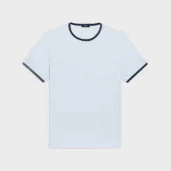 Theory Striped Ringer Tee In Cotton-Men T-shirts + Polos